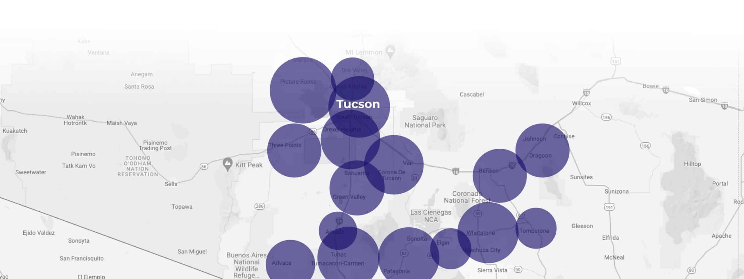 tuscon service area maps